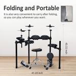 AODSK Electric Drum Set with Mesh Pads and MIDI