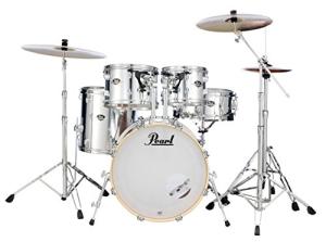 Pearl Export 5-Piece Drum Set in Mirror Chrome