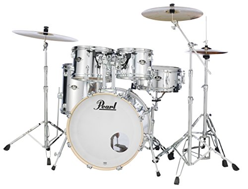 Pearl Export 5-Piece Drum Set in Mirror Chrome