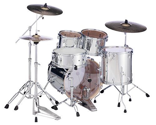 Pearl Export 5-Piece Drum Set in Mirror Chrome