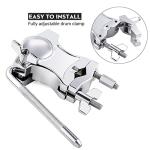 Facmogu Silver L-Rod Cowbell Clamp for Drum Set