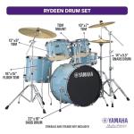 Yamaha Rydeen 5-Piece Drum Set Gloss Pale Blue