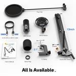 Fifine USB Condenser Microphone Kit with Boom Arm Stand
