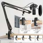 Fifine USB Condenser Microphone Kit with Boom Arm Stand