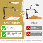 TONOR 10" Ring Light with Boom Arm & Phone Holder