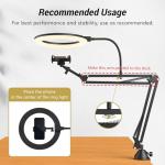 TONOR 10" Ring Light with Boom Arm & Phone Holder