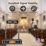 Wireless UHF Microphone System for Singing Karaoke DJ