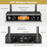 Wireless UHF Microphone System for Singing Karaoke DJ