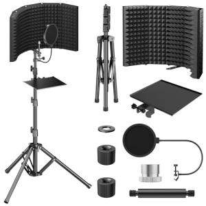 TONOR Isolation Shield Pack with Pop Filter & Stand