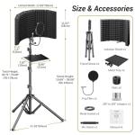 TONOR Isolation Shield Pack with Pop Filter & Stand