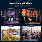 Bluetooth Karaoke Machine with Wireless Microphones & LED Lights
