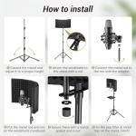 TONOR Isolation Shield Pack with Pop Filter & Stand