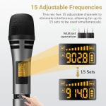 TONOR UHF Dual Wireless Microphone Set for Karaoke