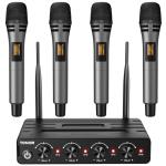 TONOR Wireless Microphones System - 4x10 Channels, 200FT UHF