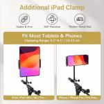 TONOR Microphone Stand with Tablet Holder and Phone Clamp
