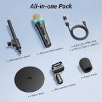 TONOR USB Dynamic Microphone with RGB for Podcasting