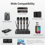 TONOR Wireless Microphones System - 4x10 Channels, 200FT UHF