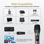 TONOR UHF Dual Karaoke Wireless Microphone Set - Grey