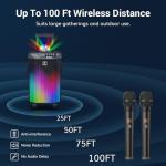 TONOR Wireless Karaoke Machine Dual Mic Bluetooth Speaker