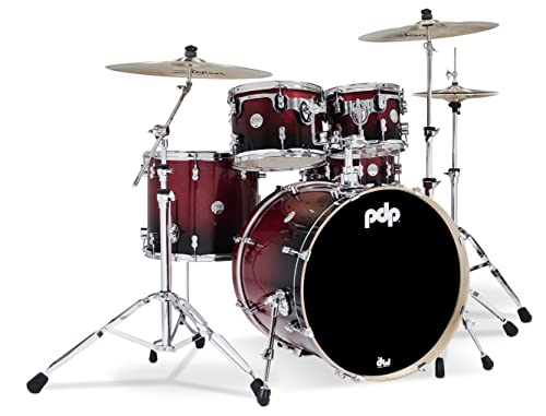 PDP DW 5PC Concept Maple Shell Chrome Red/Black