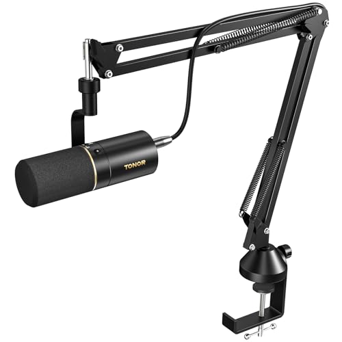 TONOR Dynamic Microphone with Boom Arm Stand - TD510+