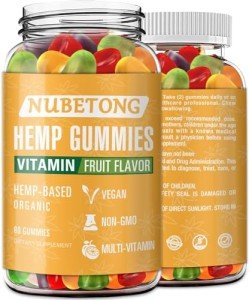 Nubetong Extra Strength Organic Hemp Gummies - 80 Count