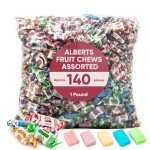 Alberts Assorted Fruit Chews - 1 Pound Bulk