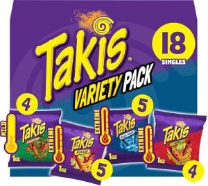 Takis Variety Pack: 18 Assorted Rolled Tortilla Chips