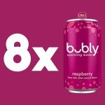 Bubly Raspberry Sparkling Water, Zero Sugar, 8-Pack