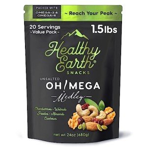 Gourmet Unsalted Mixed Nuts Trail Mix Snack