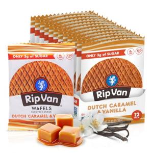 Rip Van Wafels Caramel Vanilla Stroopwafels - 12 Count