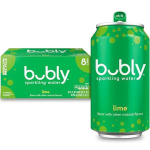 Bubly Lime Sparkling Water, Zero Sugar, 8-Pack