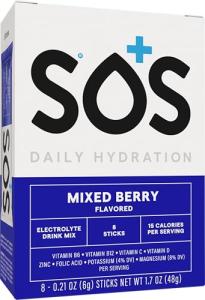 SOS Hydration Mixed Berry Electrolyte Powder Packets