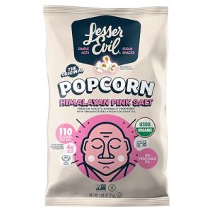 LesserEvil Organic Popcorn with Himalayan Pink Salt