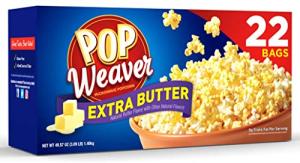 Pop Weaver Extra Butter Microwave Popcorn, 22 Bags