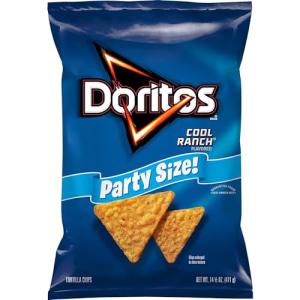 Cool Ranch Doritos Party Size Snack Bag 14.5oz