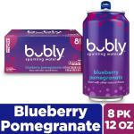 bubly Blueberry Pomegranate Sparkling Water, 8-Pack
