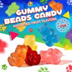 Chewy Fruity Gummy Bears Candy - 1 Pound Bag