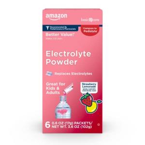 Strawberry Lemonade Electrolyte Powder Packets, 6 Count