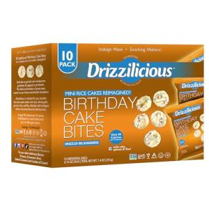 Drizzilicious Birthday Cake Rice Crisps Snack Pack