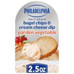 Multigrain Bagel Chips with Veggie Cream Cheese Dip