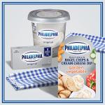 Multigrain Bagel Chips with Veggie Cream Cheese Dip