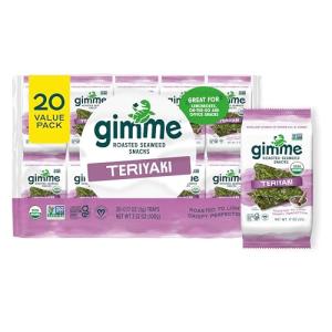 Teriyaki Seaweed Snacks – Keto, Vegan, 20 Count