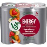V8 +ENERGY Strawberry Banana Drink, 8 FL OZ (6-Pack)