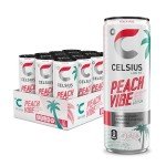 CELSIUS Peach Vibe Energy Drink - 12 Pack