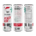 CELSIUS Peach Vibe Energy Drink - 12 Pack