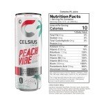 CELSIUS Peach Vibe Energy Drink - 12 Pack