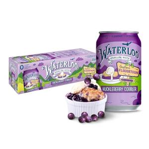 Waterloo Huckleberry Cobbler Sparkling Water, 12-Pack