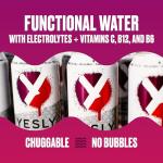Yesly Black Cherry Electrolyte Water, 12 Cans