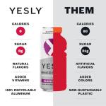 Yesly Black Cherry Electrolyte Water, 12 Cans